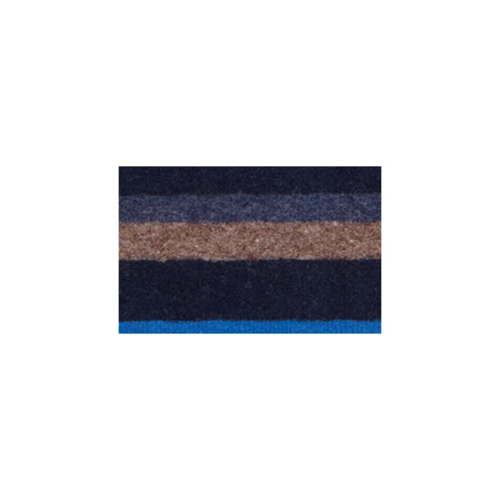 Gallo Unisex blauwe fleece nekwarmer met veelkleurige strepen Multicolor Unisex