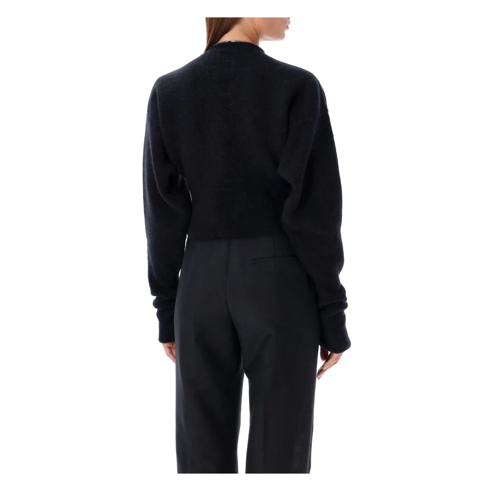 Rick Owens Zwart Batwing Gebreide Kleding Aw24 Black Dames