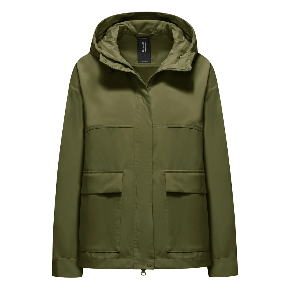 Bomboogie Donna Verde - Parka Sfoderato Con Cappuccio - Coats - M