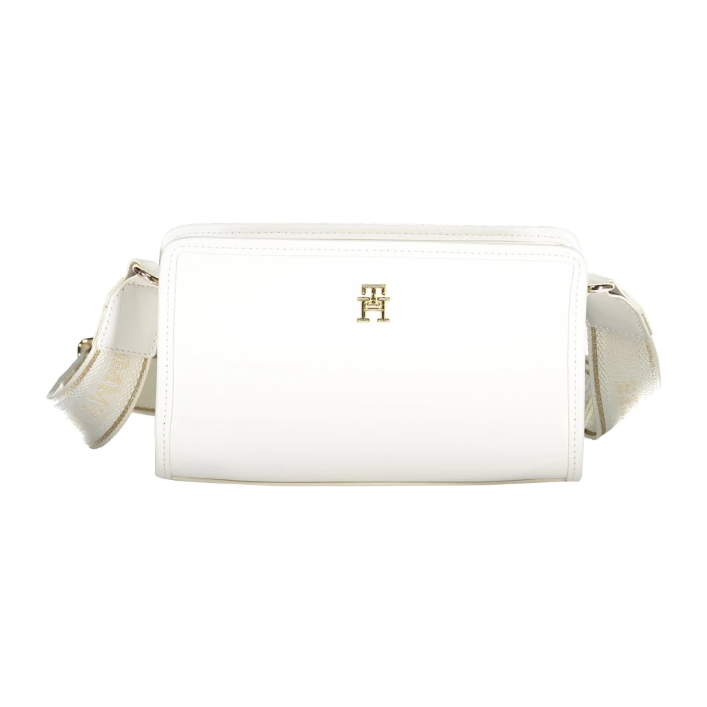 Tommy Hilfiger Witte Schoudertas met Ritssluiting White Dames