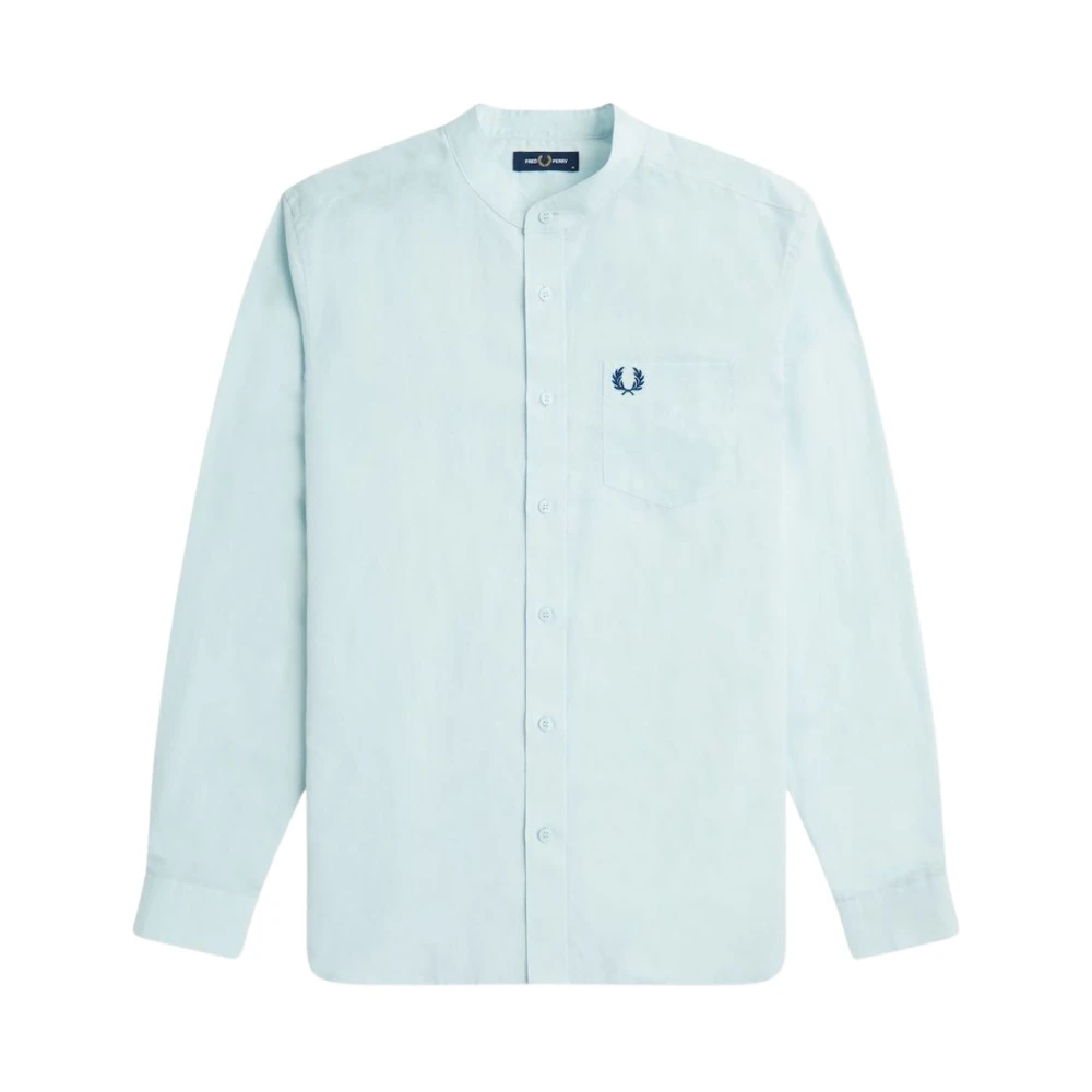 Fred Perry Casual Shirts Blue Heren