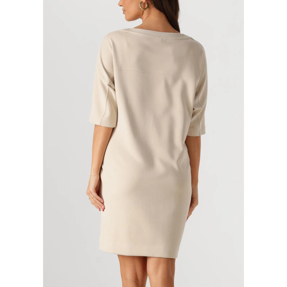 Moscow Midi Jurk in Zandkleur Beige Dames