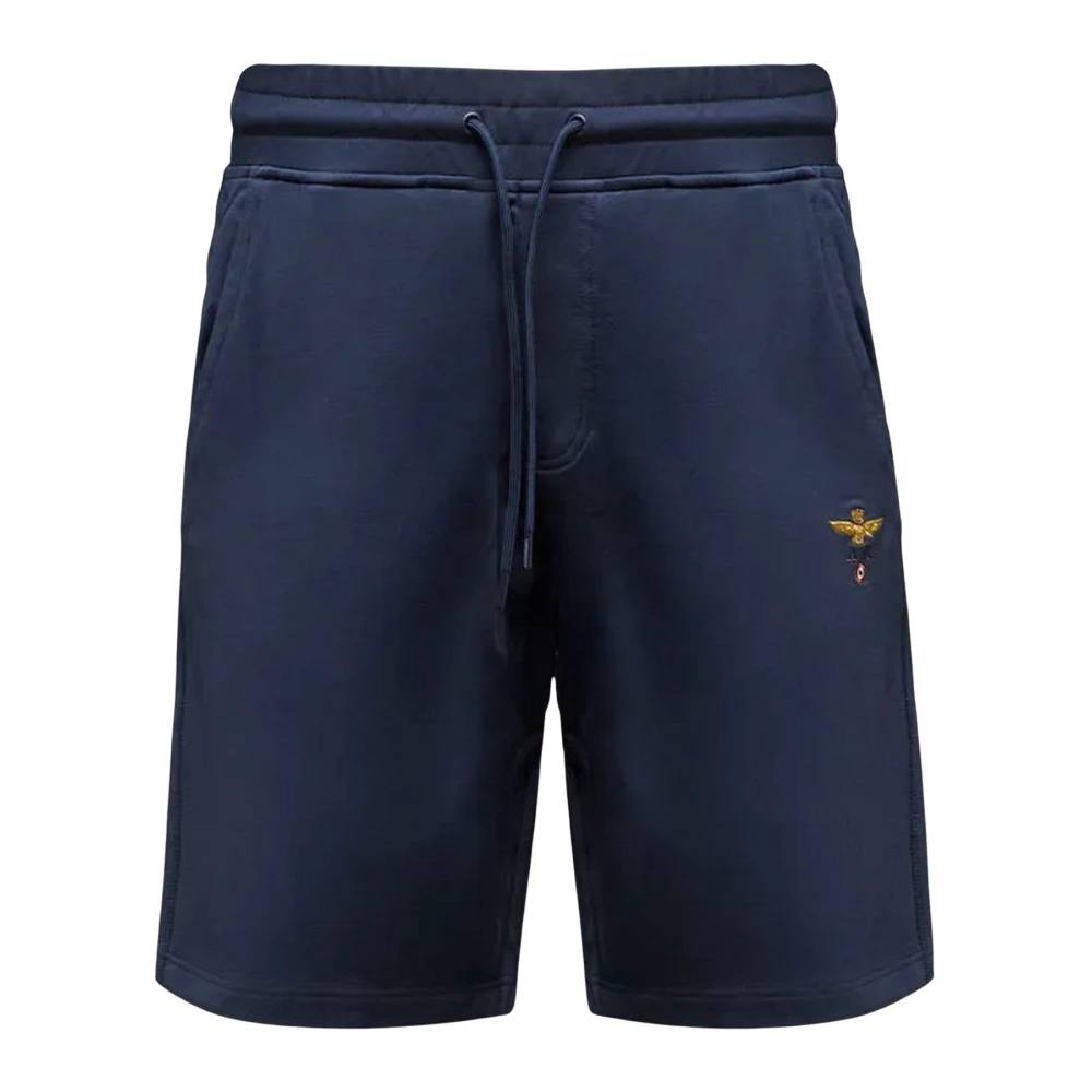 Aeronautica Militare Men's Blue Training Shorts, Xl, Bf0032 Bermuda Shorts