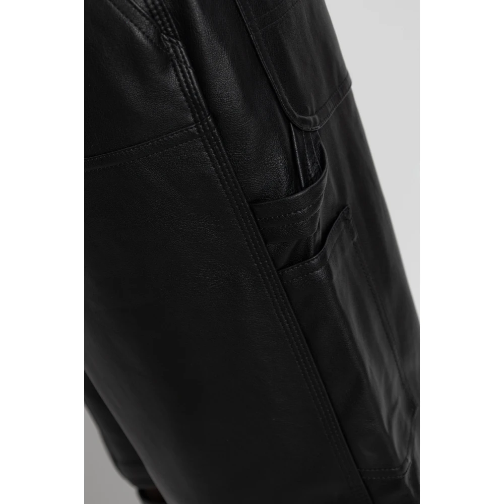 Carhartt WIP Eco leren shorts Black Dames
