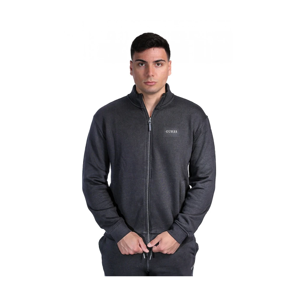 Guess Men's Black Marzio Zip-Through Sweatshirt - Zip-Throughs - S - Sweatshirts & Hoodies