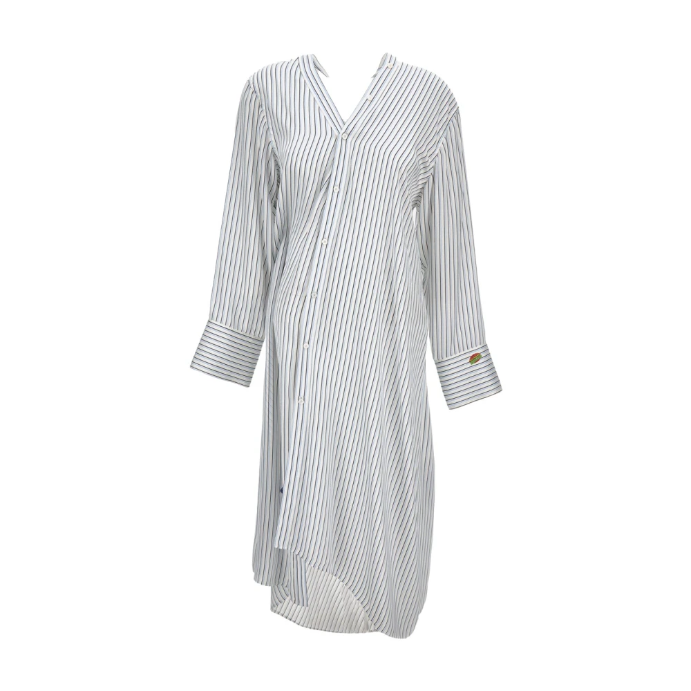 Acne Studios Women's Blue Asymmetric Shirt Dress