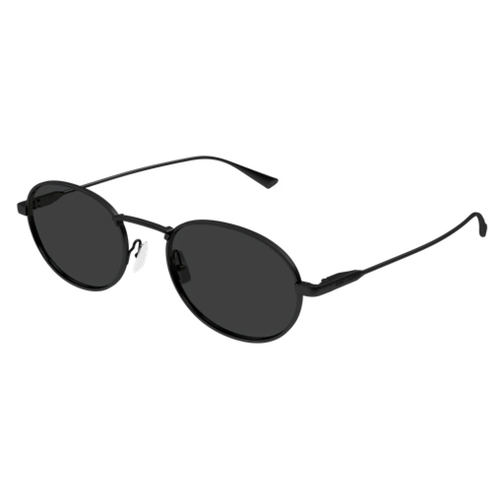 Saint Laurent Retro Ovala Solglasögon i Svart Black, Unisex