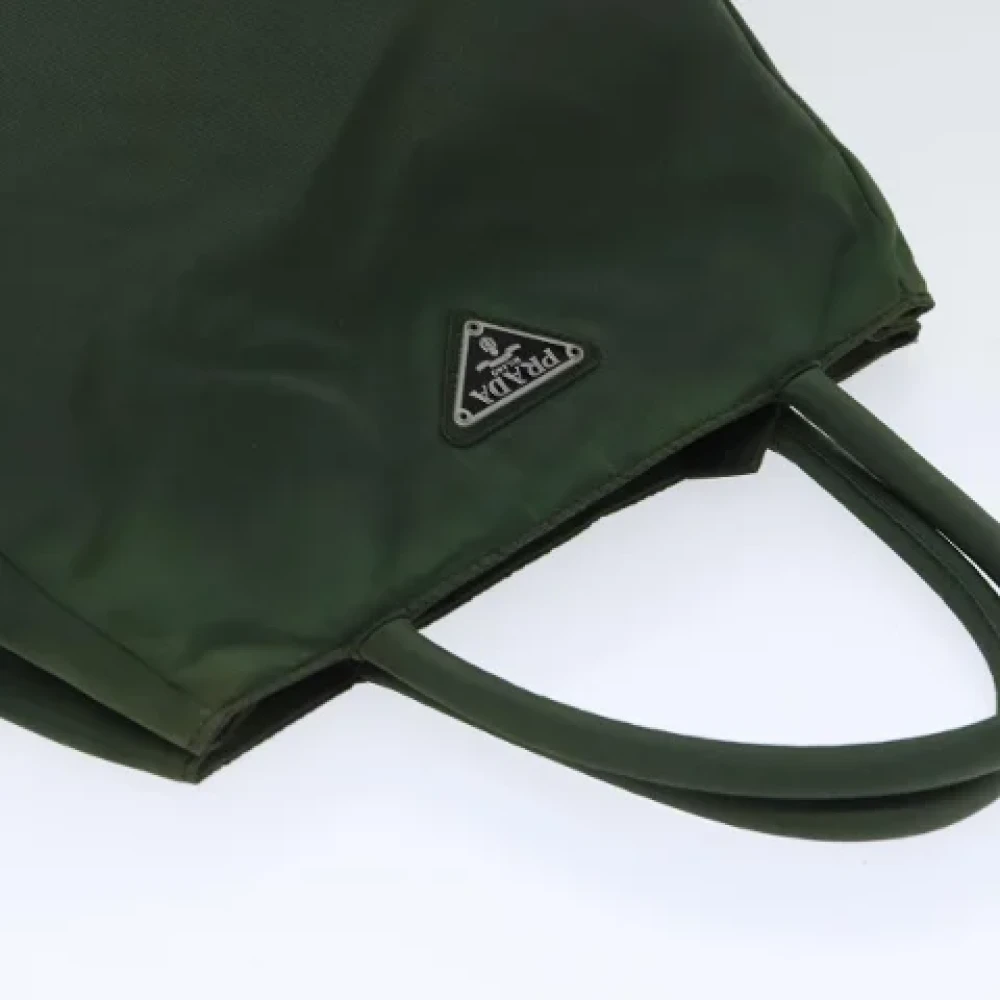 Prada Vintage Pre-owned Nylon handbags Green Dames