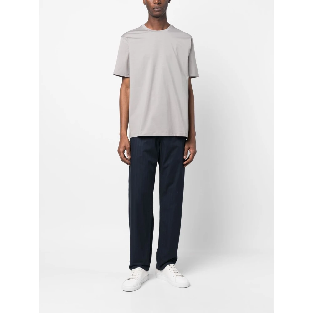Herno Stijlvolle Grijze T-shirt & Polo Gray Heren