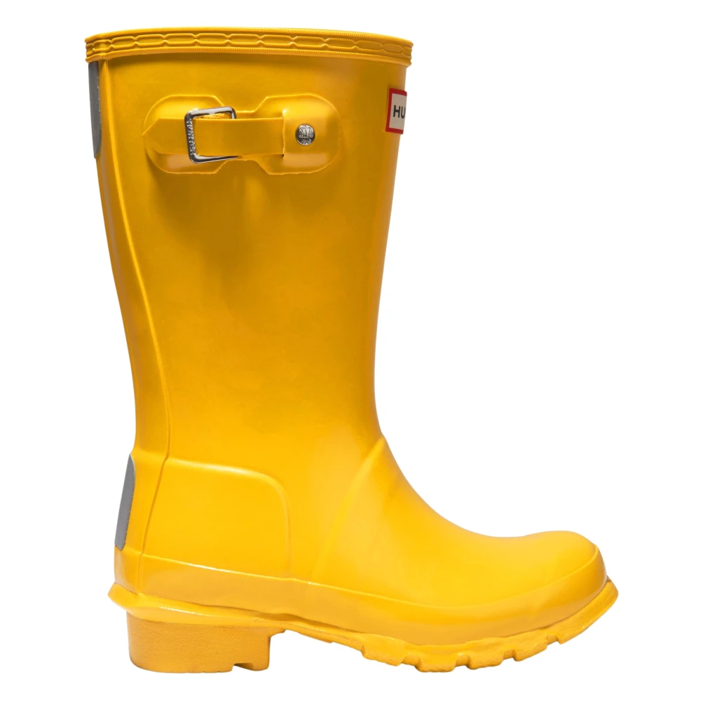 Hunter Unisex Kids Yellow Gloss Wellington Boots - Kids Wellies - 32 Eu - Kids