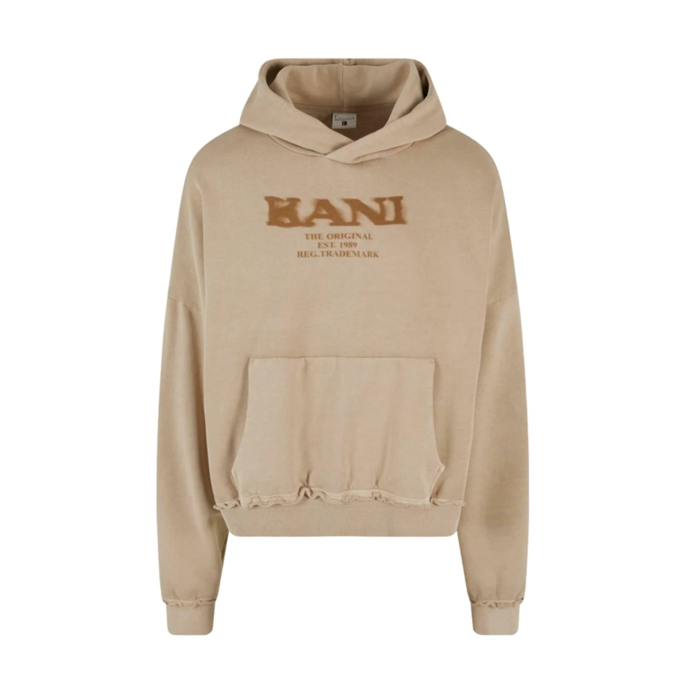 Karl Kani Retro Sprayed Os Hoodie Beige Heren