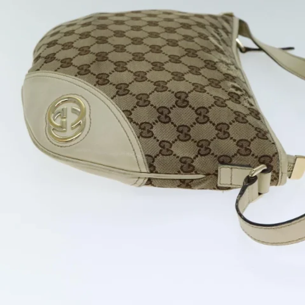 Gucci Vintage Pre-owned Canvas gucci-bags Beige Dames