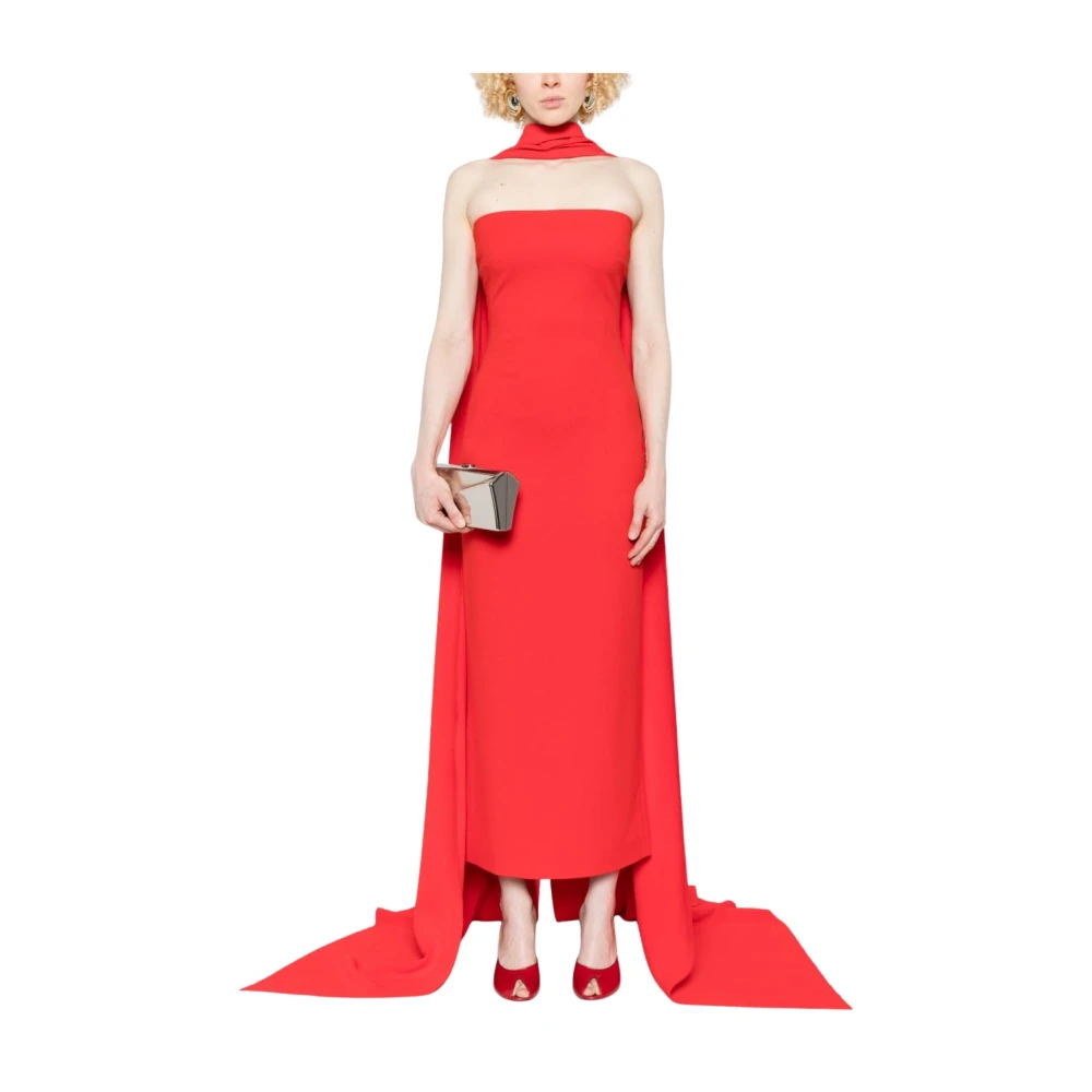 Solace London Red Gowns, Female, S, Martina Maxi Dress