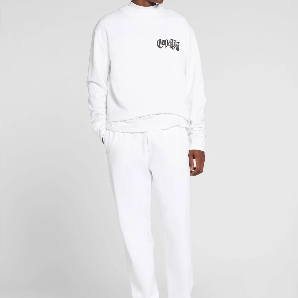 Roberto Cavalli Logo-Print Sweatpants met Tiger Tooth Hangers White Heren
