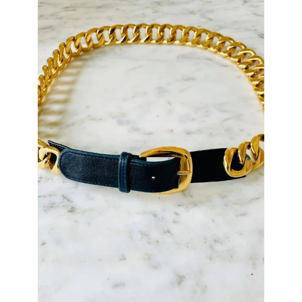 Chanel Vintage Pre-owned Metal belts Yellow Dames