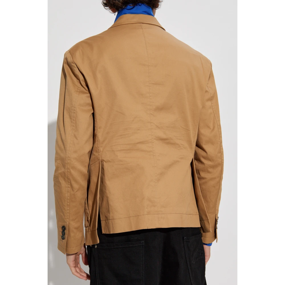 Dsquared2 Katoenen blazer met applicaties Beige Heren