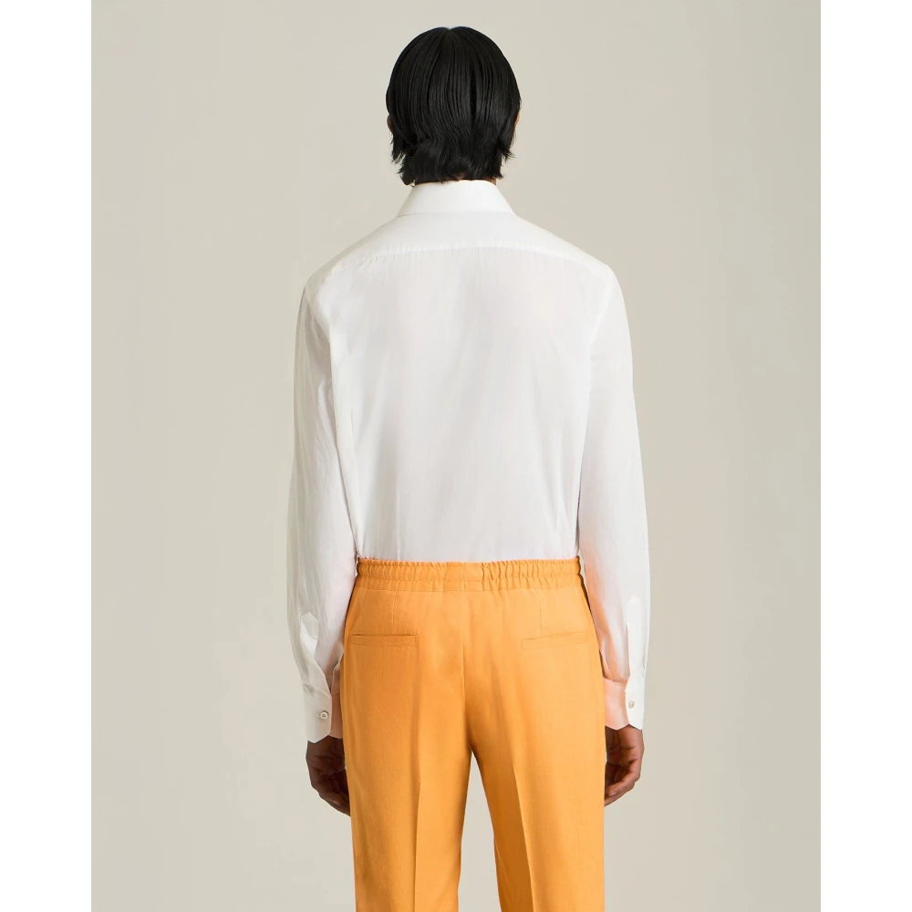 Kiton Luxe Katoenen Overhemd White Heren
