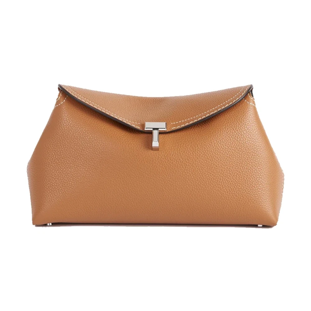 Totême Women's Brown T-Lock Clutch