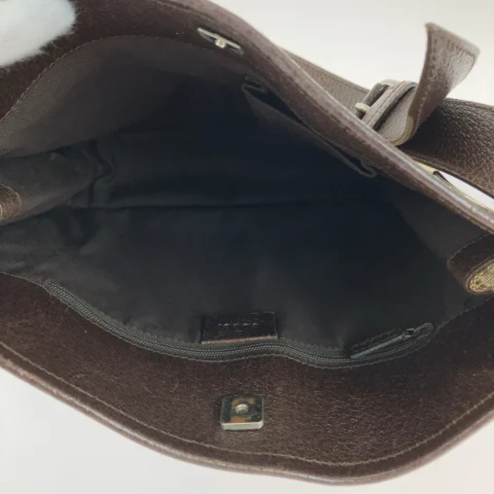 Gucci Vintage Pre-owned Canvas crossbody-bags Brown Dames