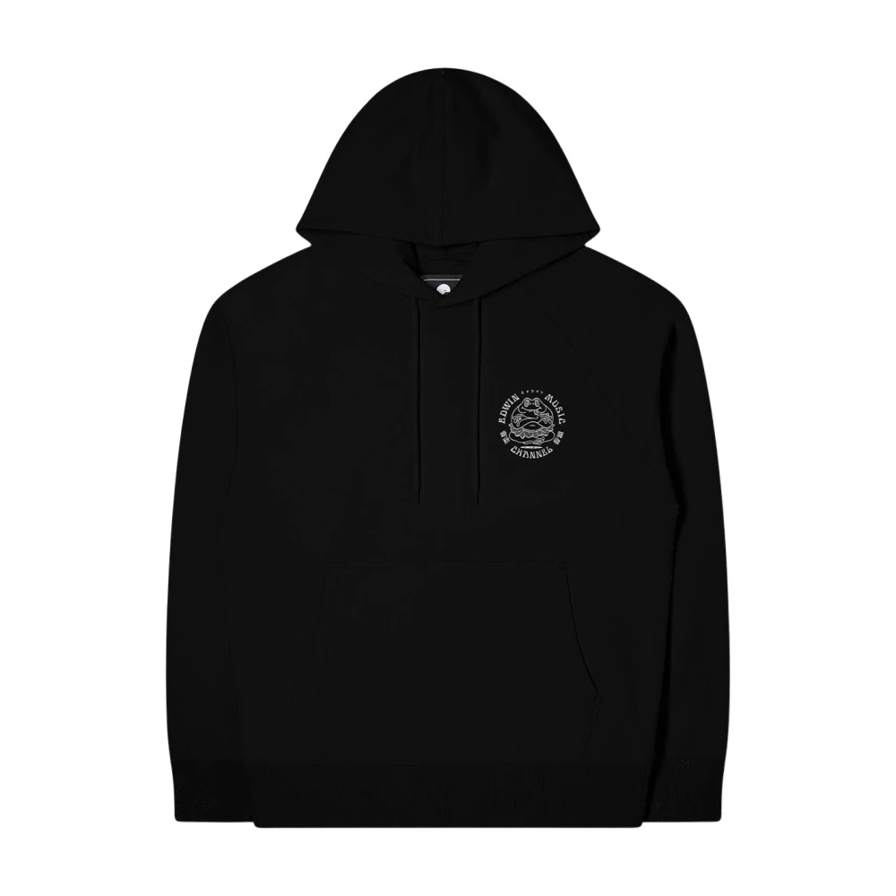 Edwin Muziek Kanaal Hoodie Sweat Zwart Black Heren