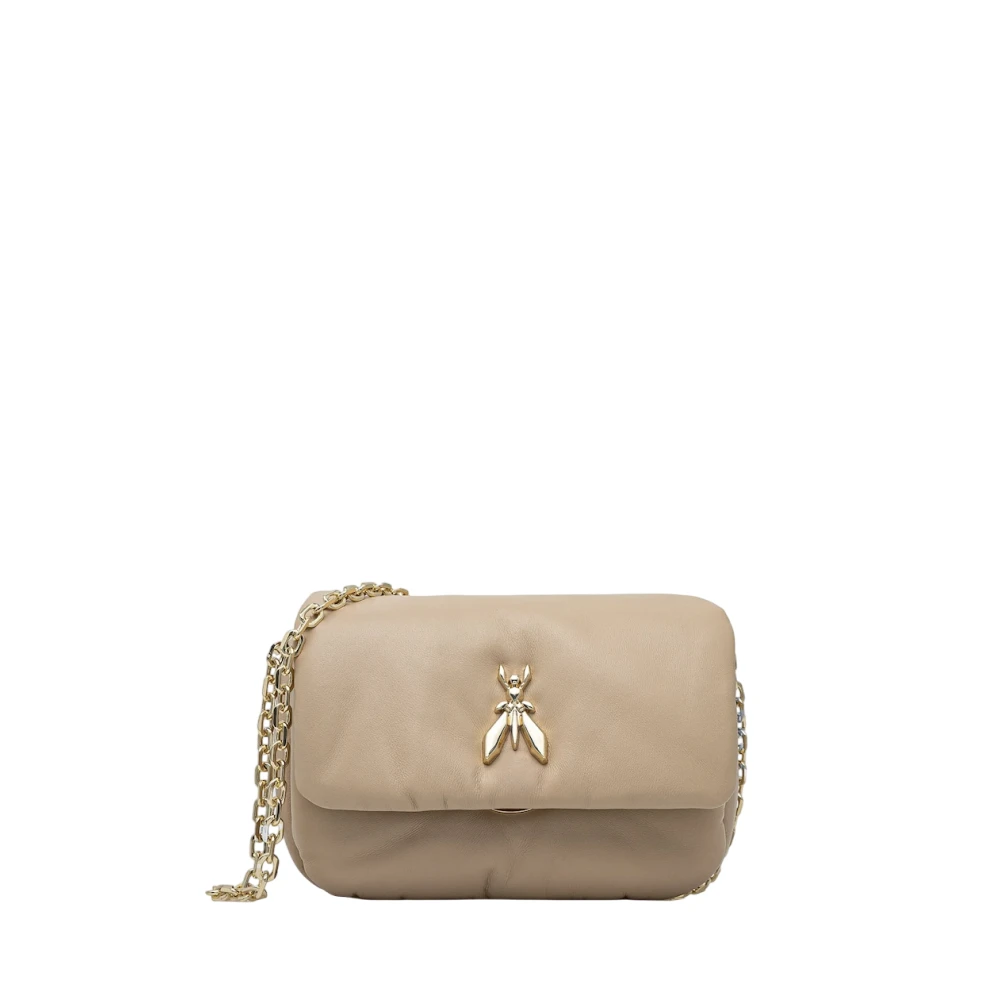 Patrizia Pepe Mujer Beige - Mini Bolso Bandolera Con Solapa Y Fly Metálico - Bags - One Size