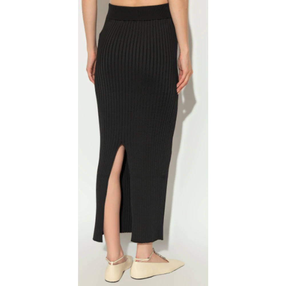 Jil Sander Zwarte A-Lijn Rok Black Dames