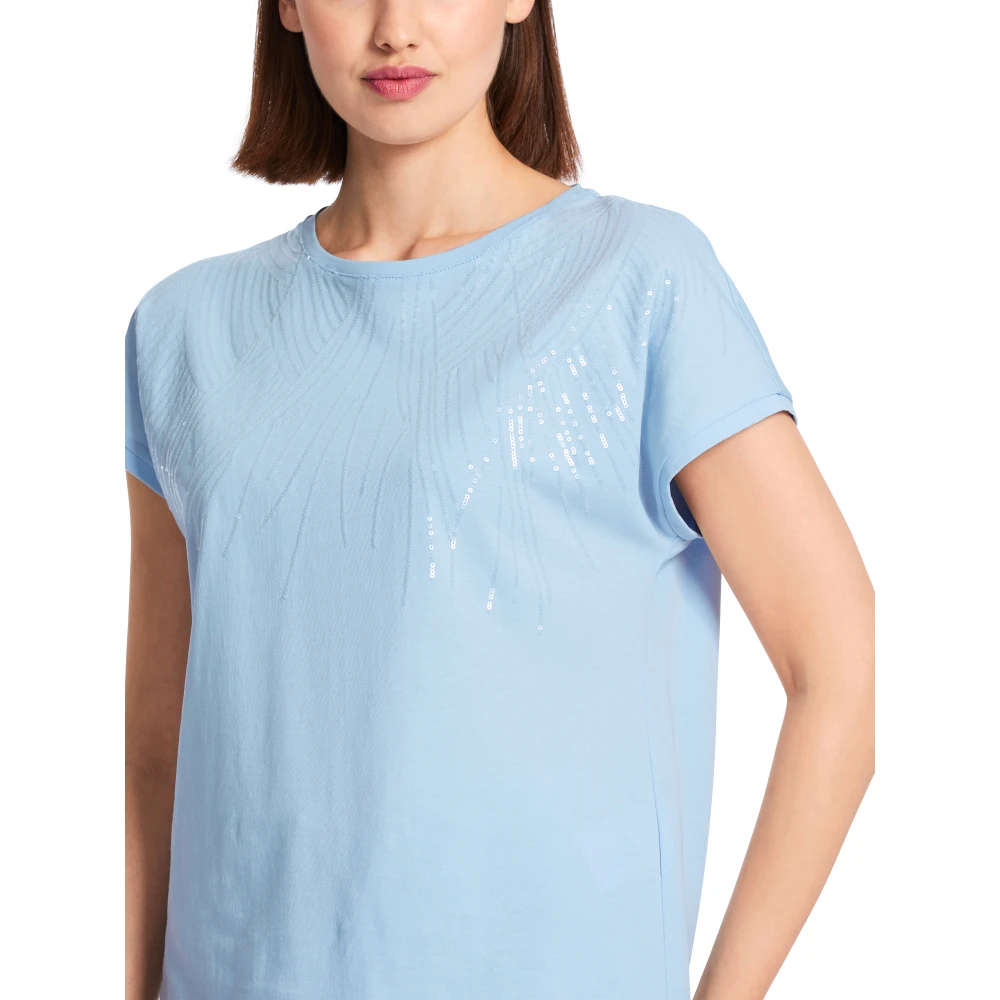 Marc Cain Paillet T-shirt Blue Dames