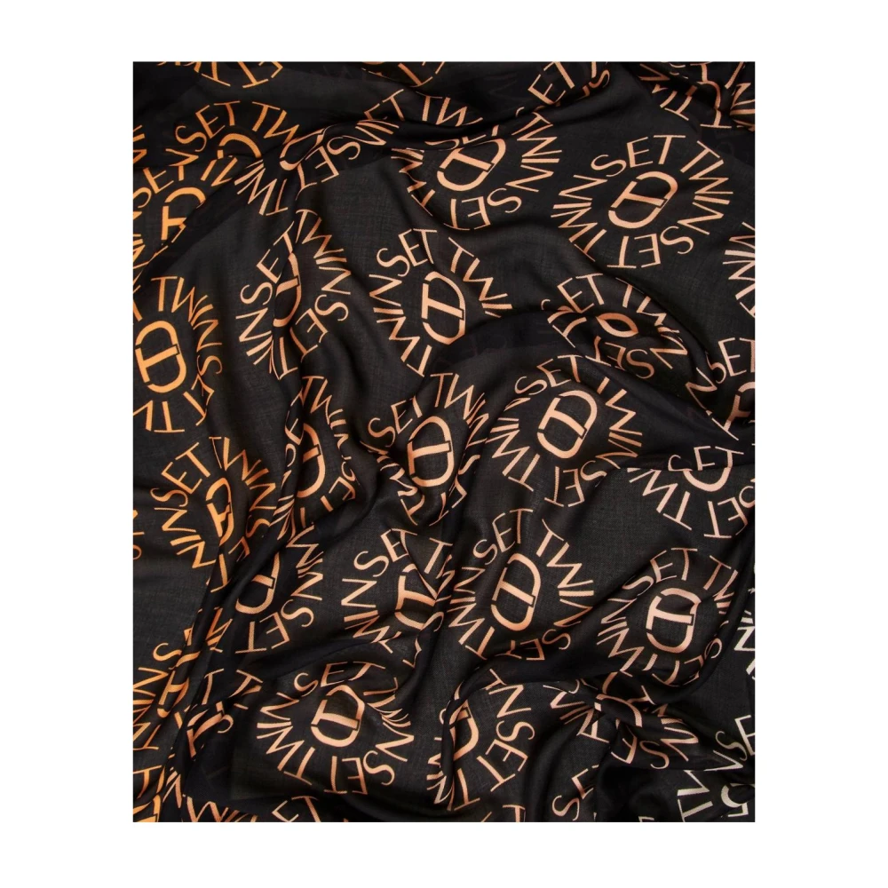 Twinset Modal Sjaal Black Dames