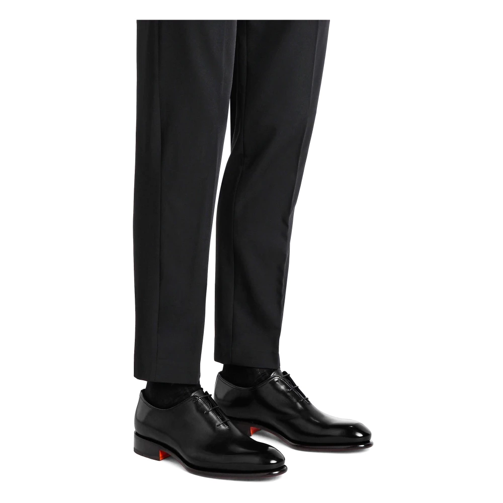Santoni Gepolijste Leren Oxford Schoenen