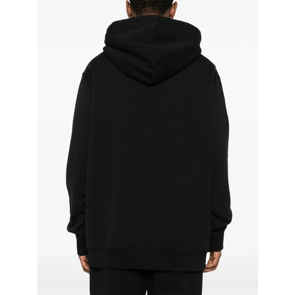 Lanvin Zwarte hoodie met patch Black Heren