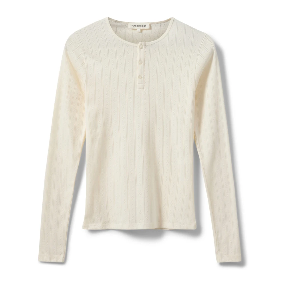 Sofie Schnoor Beige Long Sleeve T-Shirts, Female, M, Long Sleeve Tops
