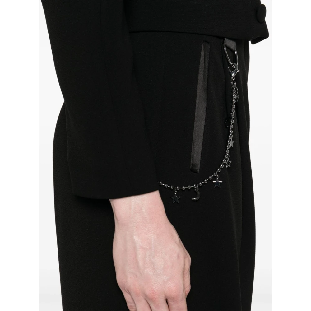 Emporio Armani Zwarte Capsule Broek met Ringdetail Black Dames