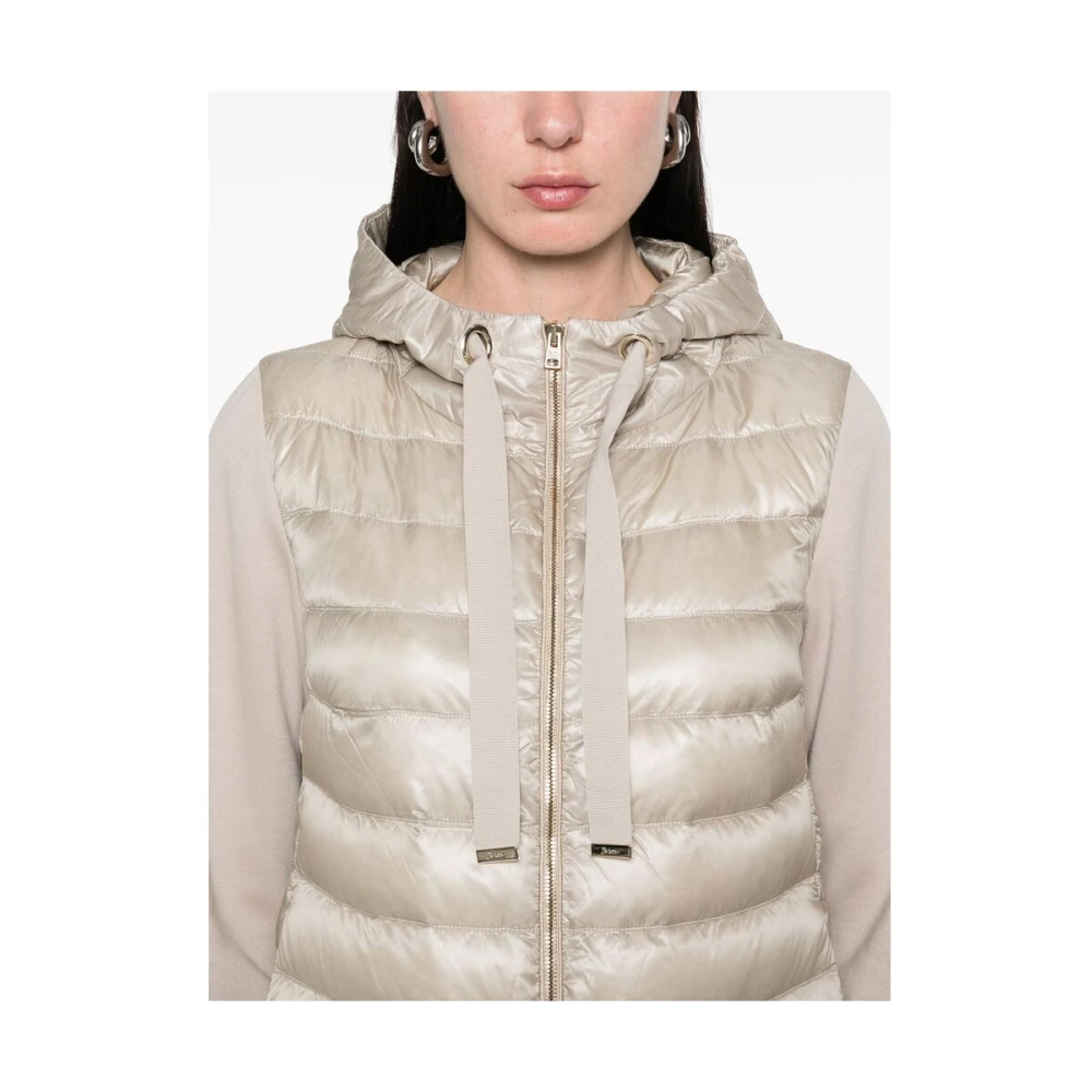 Herno Beige Capuchonrits Jas met Koord Beige Dames