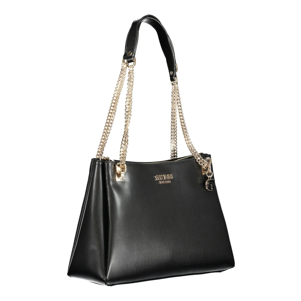 Guess Zwarte Dames Ketting Schoudertas Eliette Black Dames