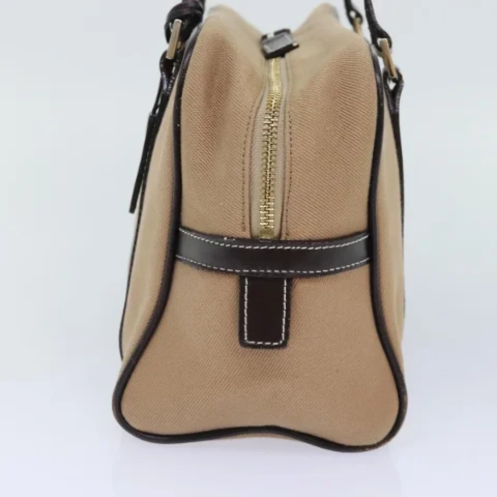 Burberry Vintage Pre-owned Canvas handbags Beige Dames