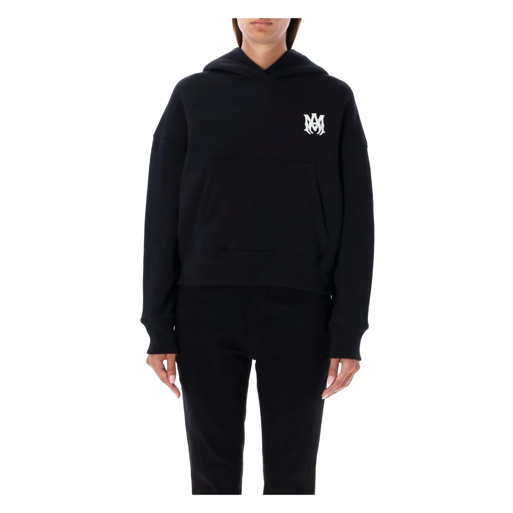 Amiri Zwarte Gebreide Hoodie Aw24 Black Dames