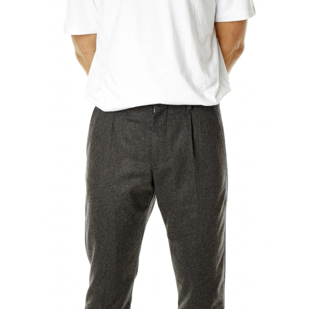 Nn07 Tapered Fit Mid Waist Broek Gray Heren