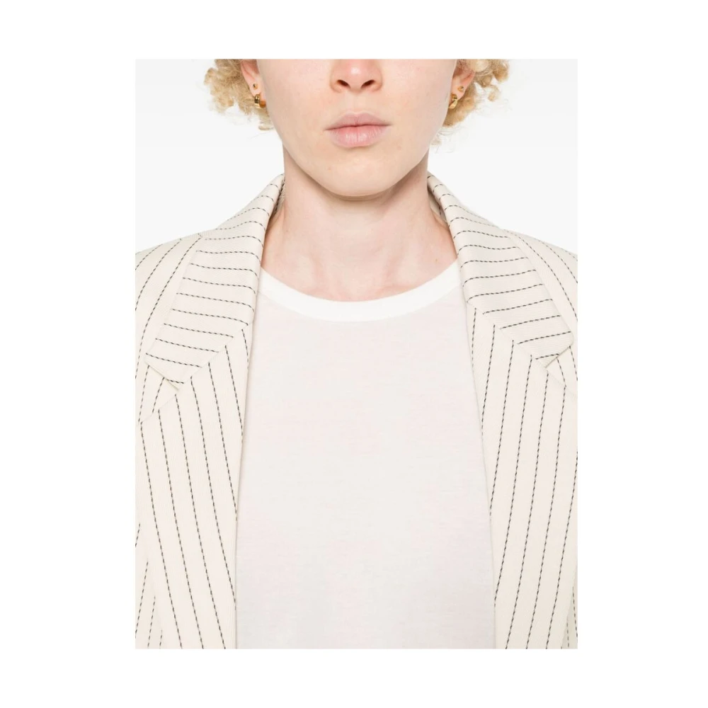Khaite Witte Katoenen Jersey Longsleeve Top White Dames