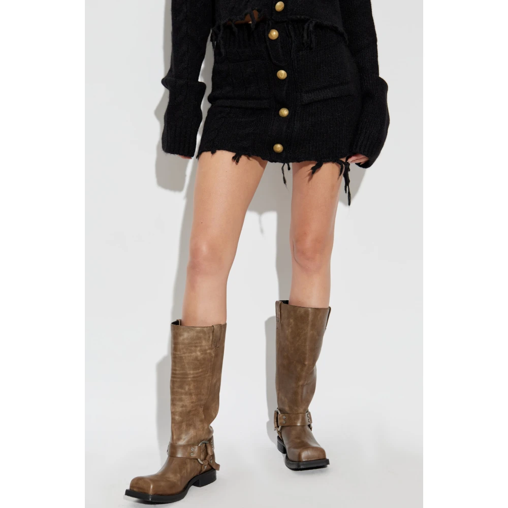 Vetements Wollen Rok Black Dames