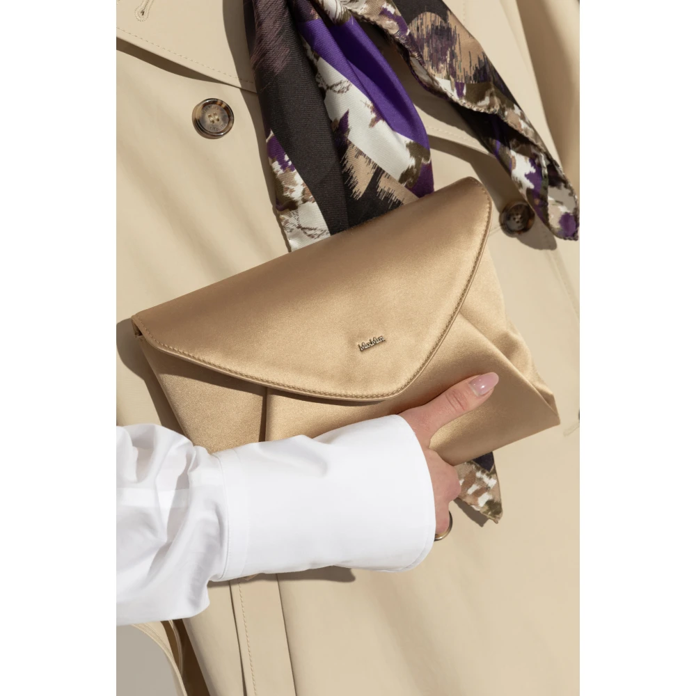 Max Mara Satin clutch 'Envelope' Yellow Dames