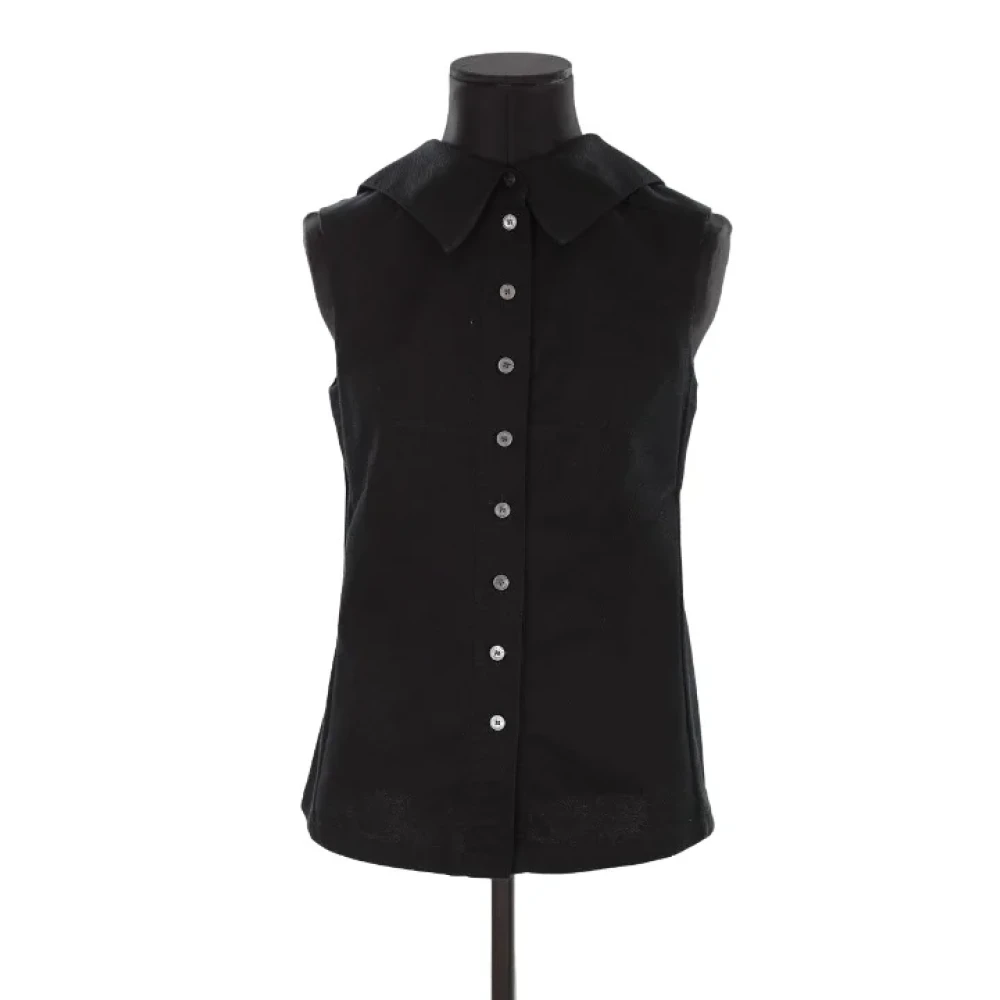 Hermès Vintage Pre-owned Cotton tops Black Dames