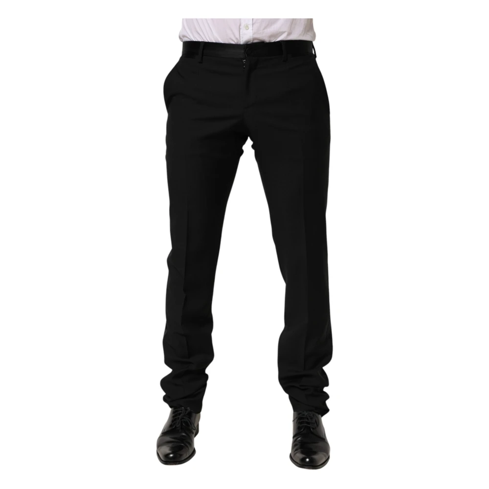 Dolce & Gabbana Men's Black Wool Formal Dress Trouser Trousers - Suit Trousers - M - Trousers