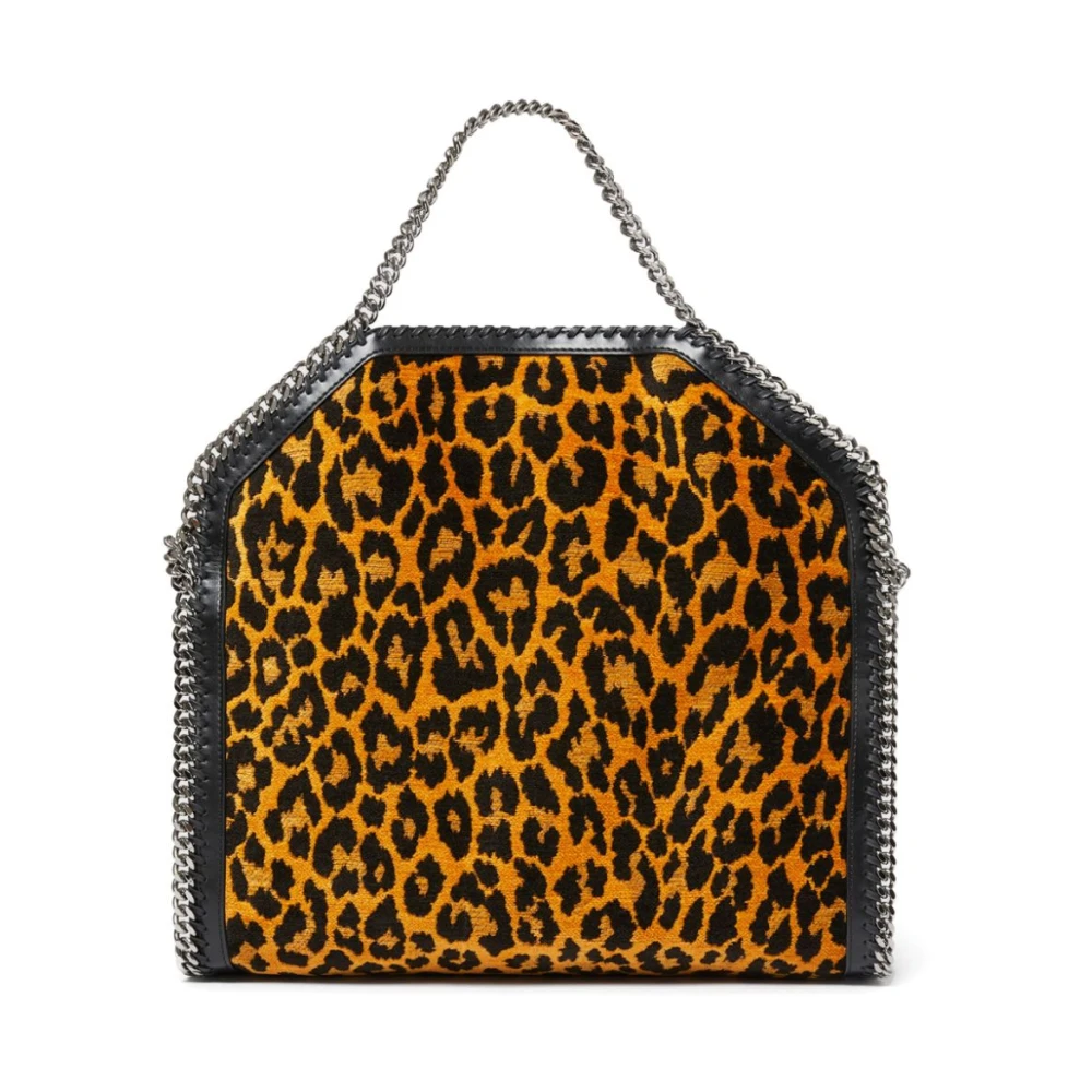 Stella Mccartney Bruine Luipaard Ketting Schoudertas Brown Dames