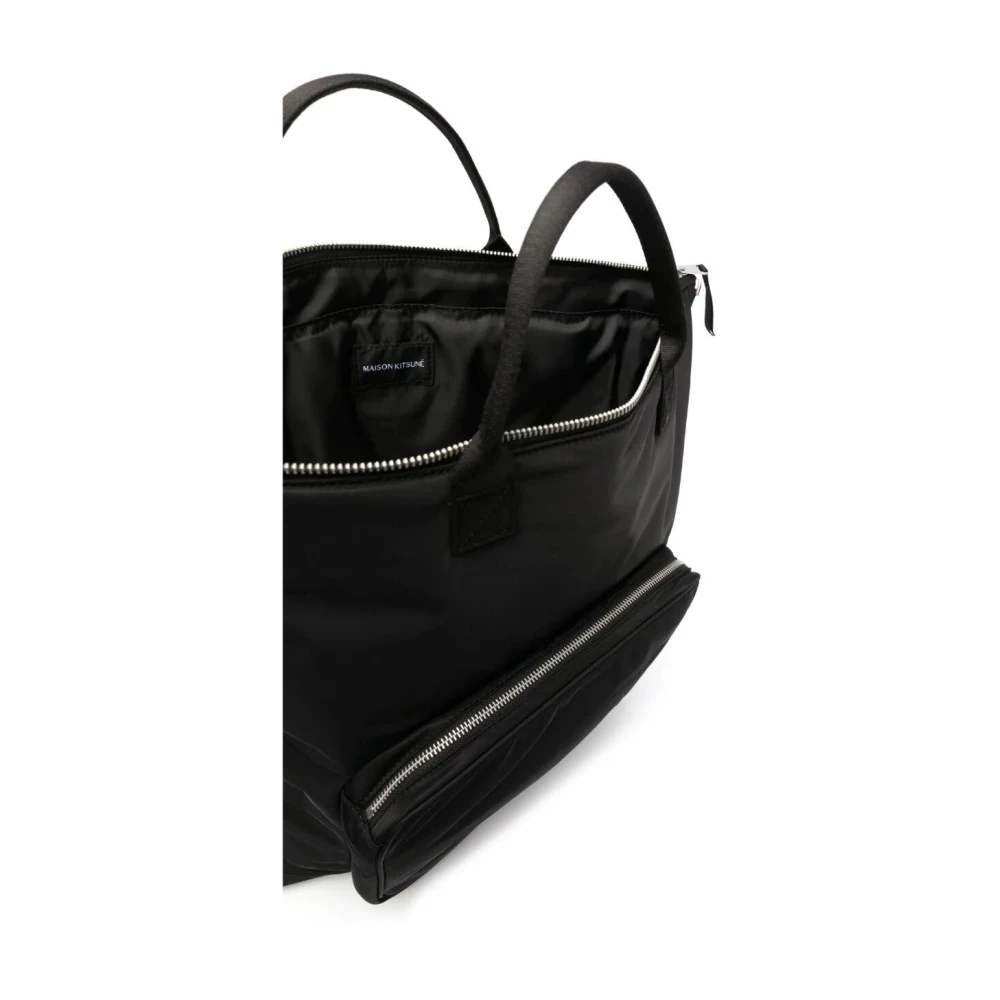 Maison Kitsuné Zwarte Helm Tas Black Heren