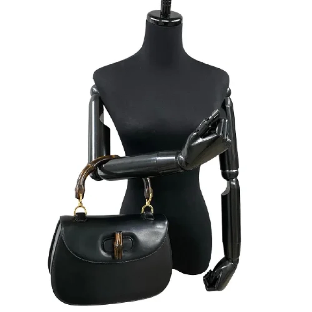 Gucci Vintage Pre-owned Leather handbags Black Dames
