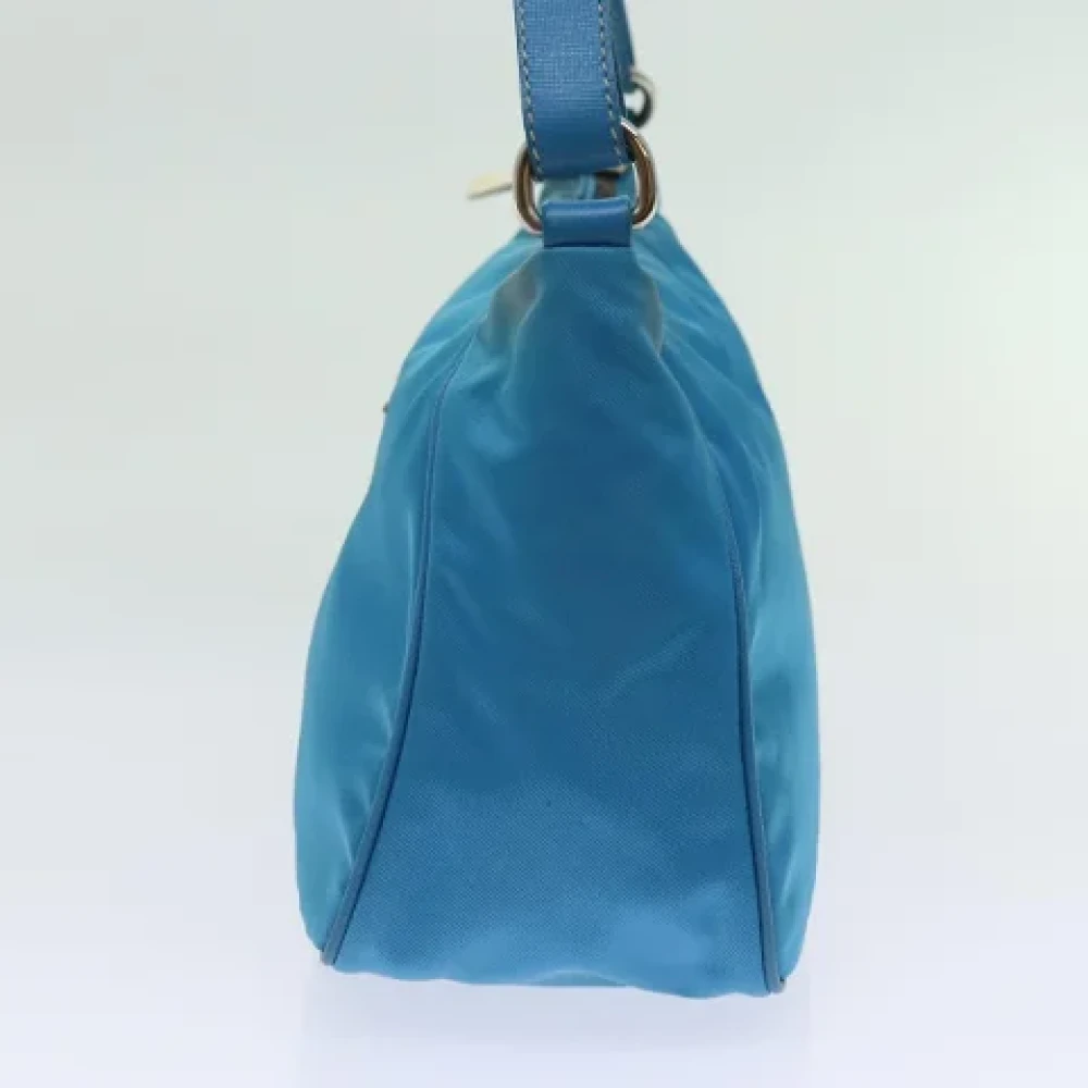 Prada Vintage Pre-owned Nylon pouches Blue Dames