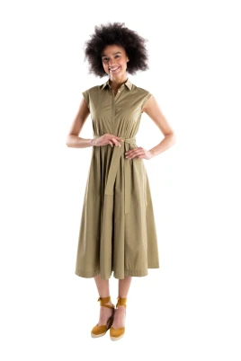 Sleeveless chemisier dress