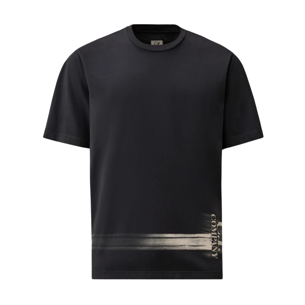 C.p. Company Men's Blue 24/1 Jersey Short-Sleeve T-Shirt - T-Shirts - Xs - Tops