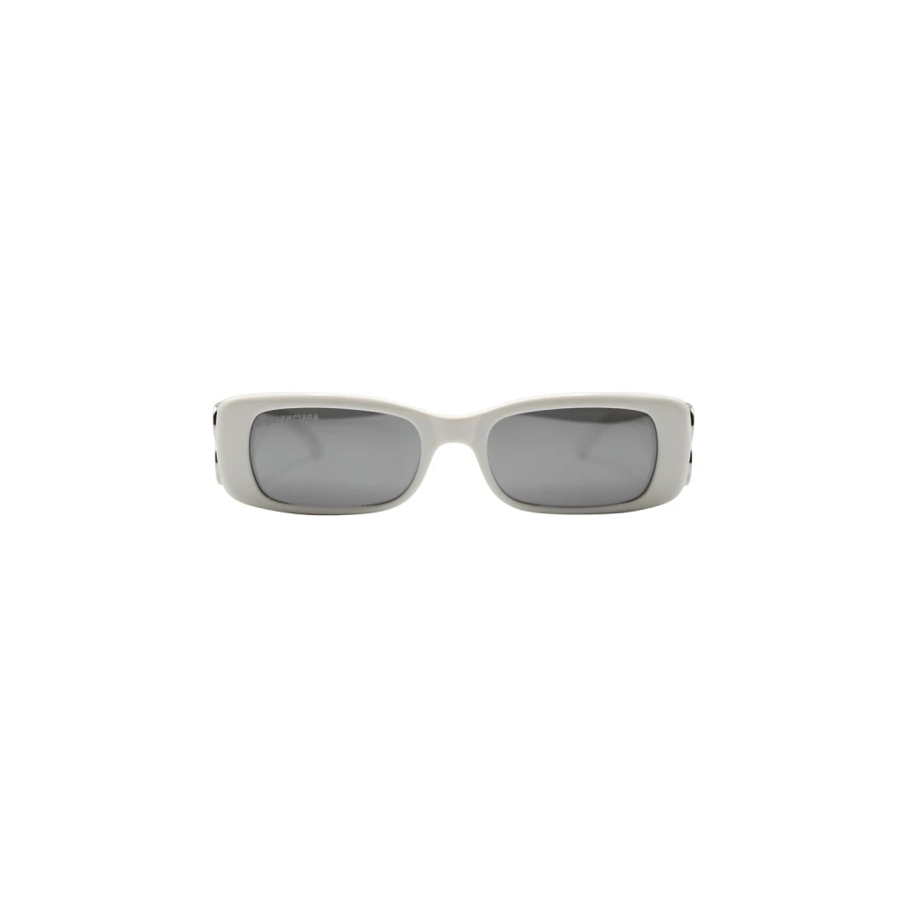 Balenciaga Rektangulära solglasögon i vitt acetat White, Dam