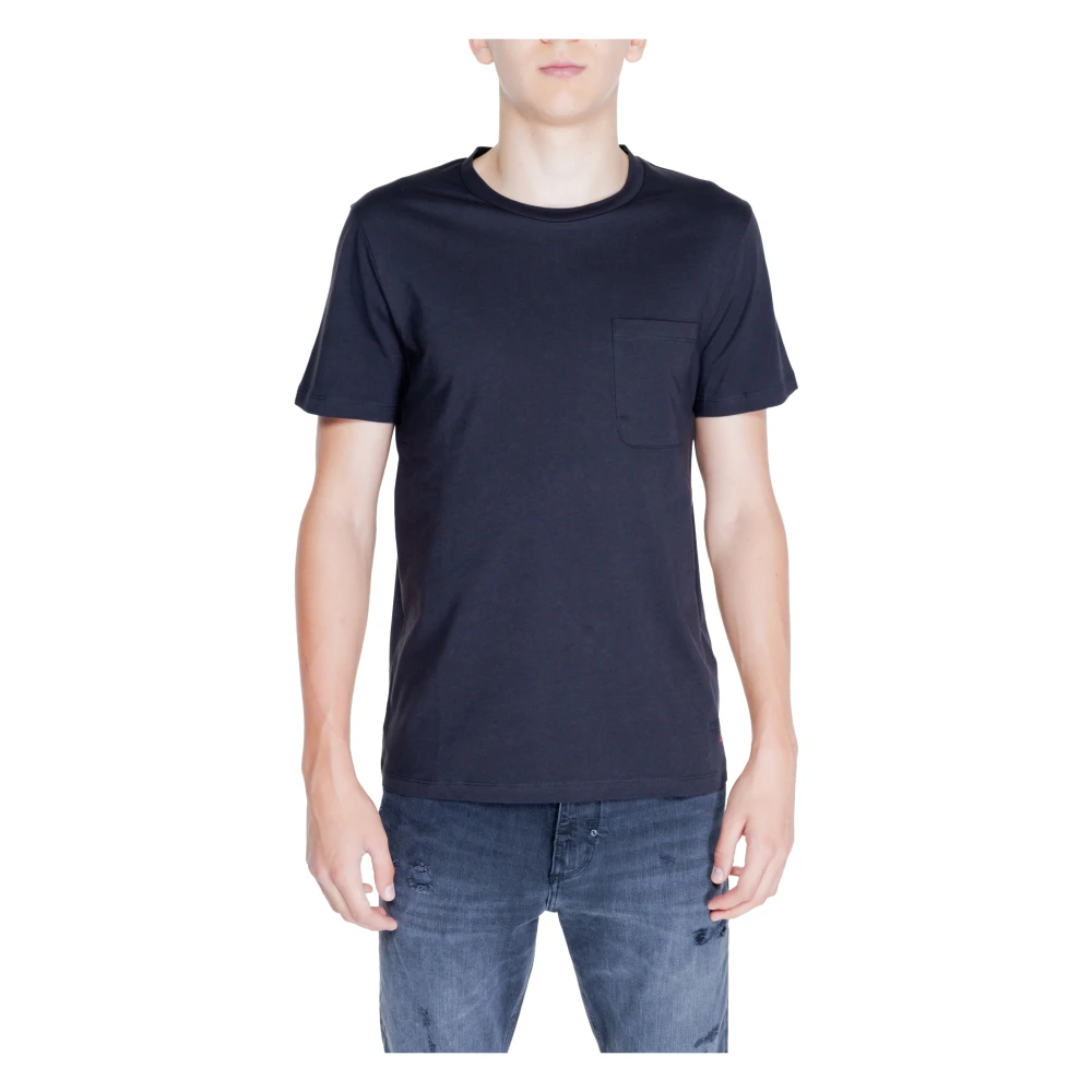 Peuterey Heren T-shirt Lente Zomer Collectie Black Heren